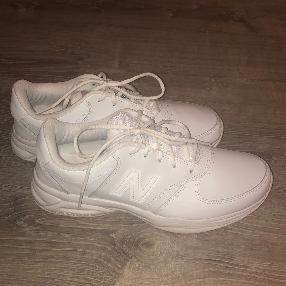 White leather shoes